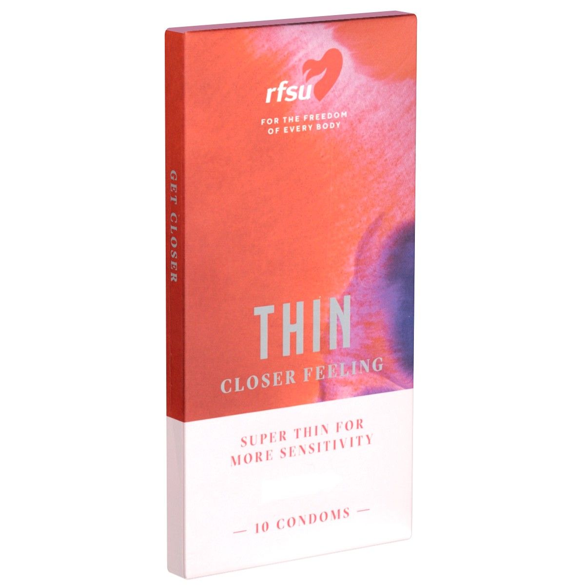 RFSU Thin Kondome Packung, 10 Stück. Super dünn für ein intensiveres Gefühl.