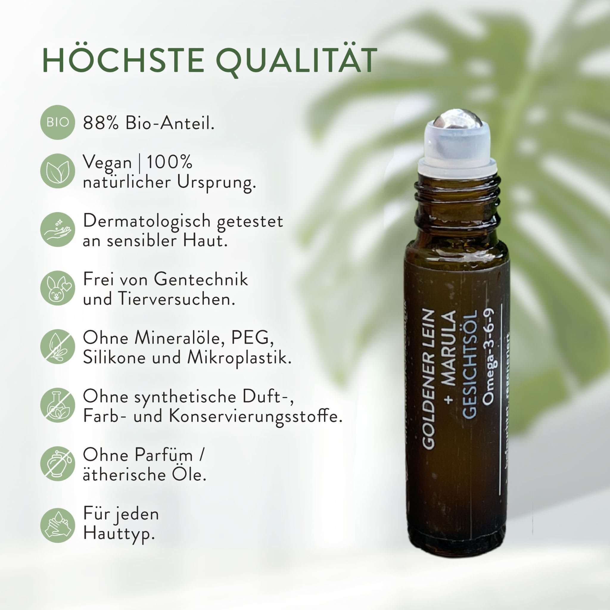 LICHTGRÜN® Roll-On Gesichtsöl Bio Omega-3-6-9