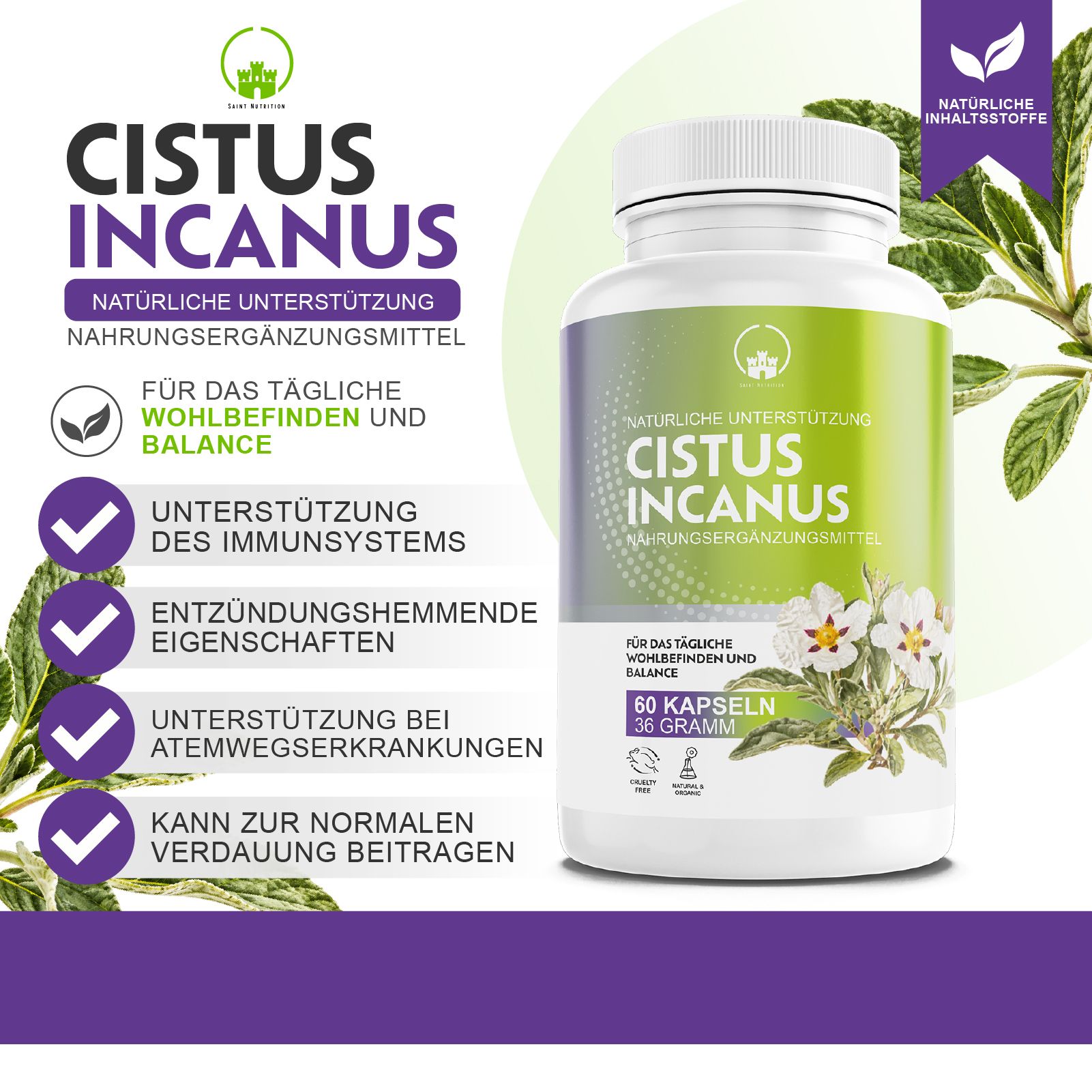 Saint Nutrition Cistus Incanus Kapseln