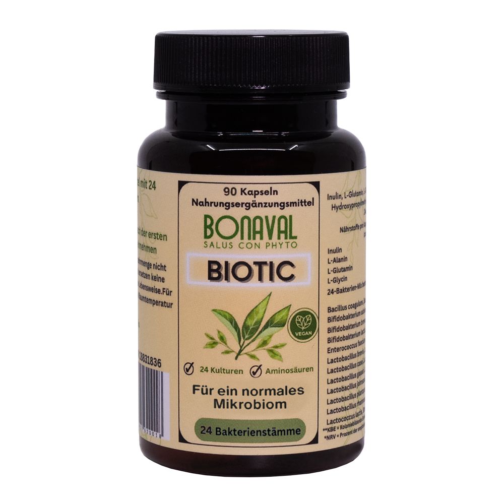 BONAVAL Biotic Kapseln -  Probiotische Kur mit 24 abgestimmten Bakterienkulturen