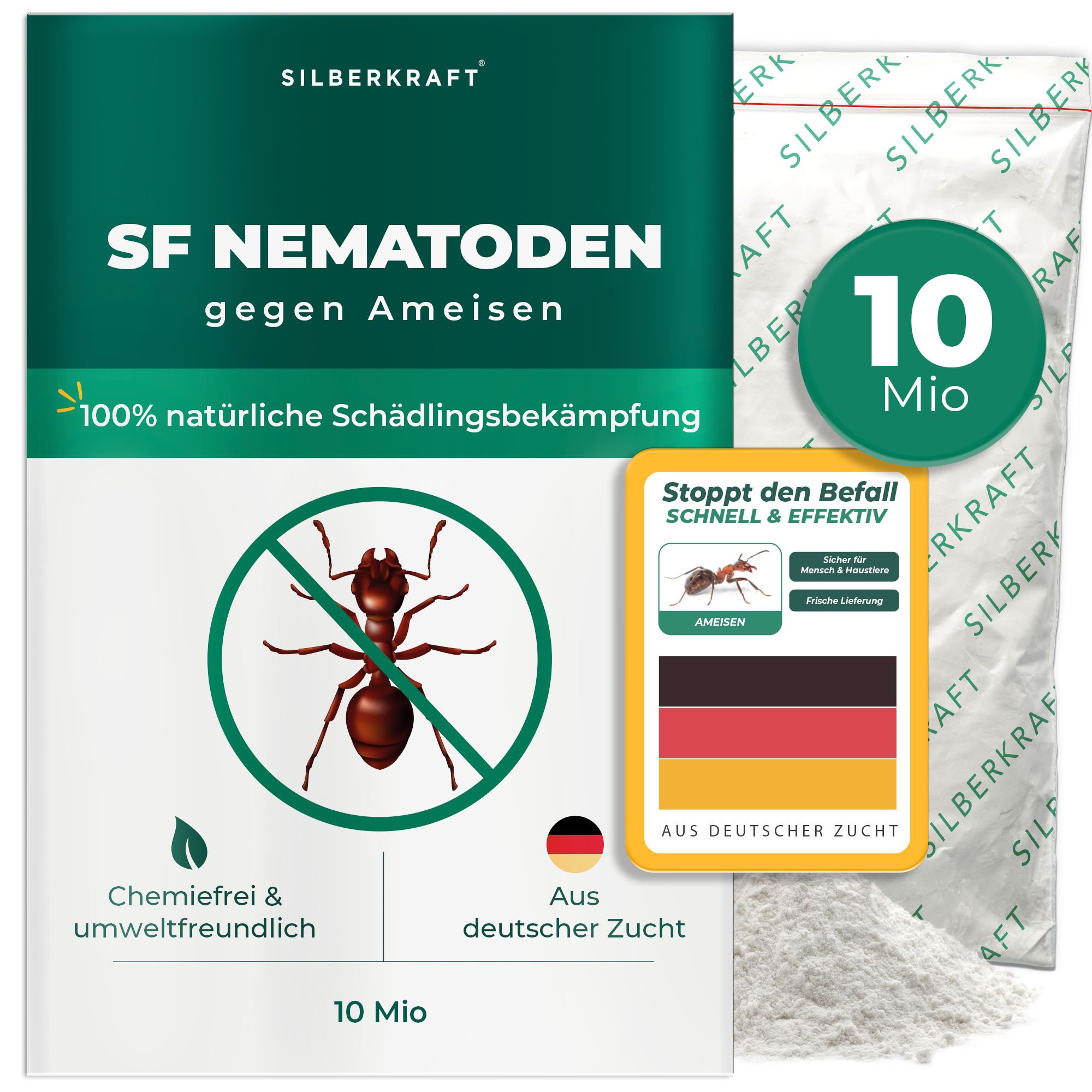 SF Nematoden gegen Ameisen: 10 Mio. Chemiefrei, umweltfreundlich, aus deutscher Zucht.