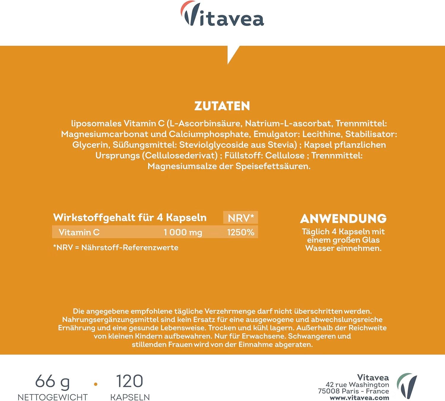 Vitavea Liposomales Vitamin C 1.000 mg