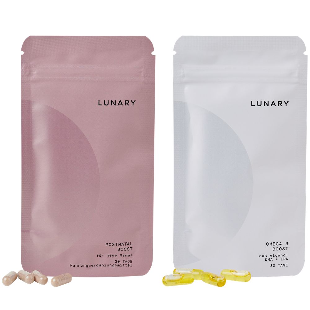 LUNARY Postnatal Boost - für Frauen während der Stillzeit, mit Folsäure, Omega-3, Eisen