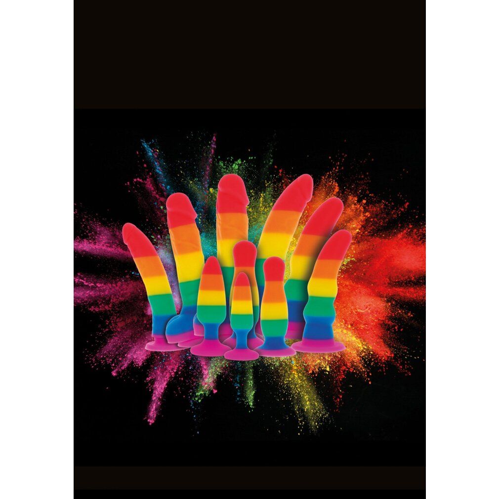 Pride - Regenbogen Analplug aus Silikon