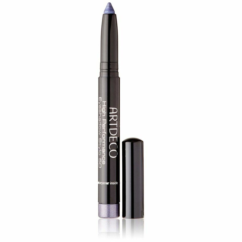 Artdeco High Performance Eyeshadow Stylo. Grauer Stift mit schwarzem Deckel. Produktname und Logo sichtbar.