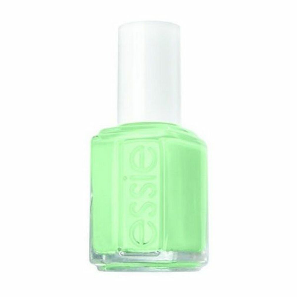 Essie Nagellackflasche in hellem Mintgrün mit weißem Deckel.