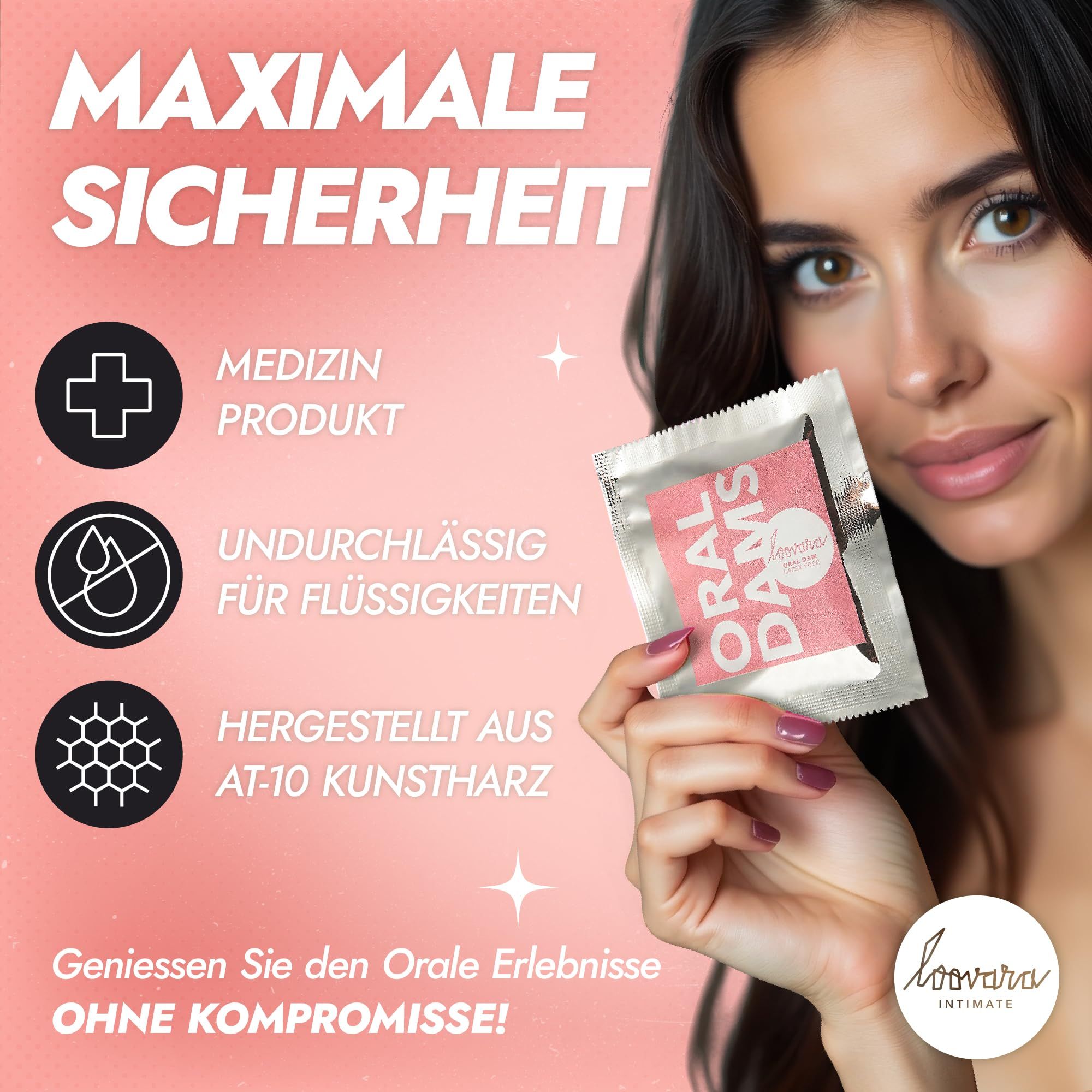 Loovara Oraltücher Lecktücher, - Sparset 6x3 - Oral Dams Latex Free - Schutztücher ultra-dünn und N