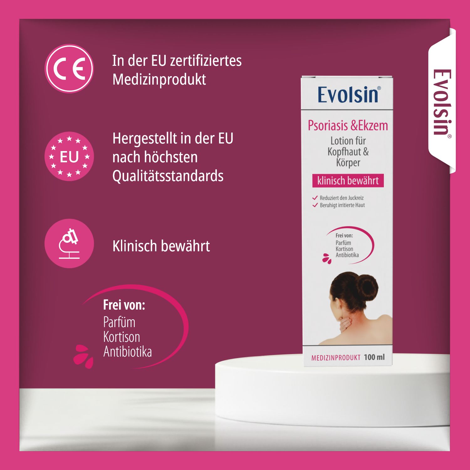 Evolsin® Psoriasis & Ekzem Lotion 3er Pack – Für Kopfhaut & Körper bei trockener Haut