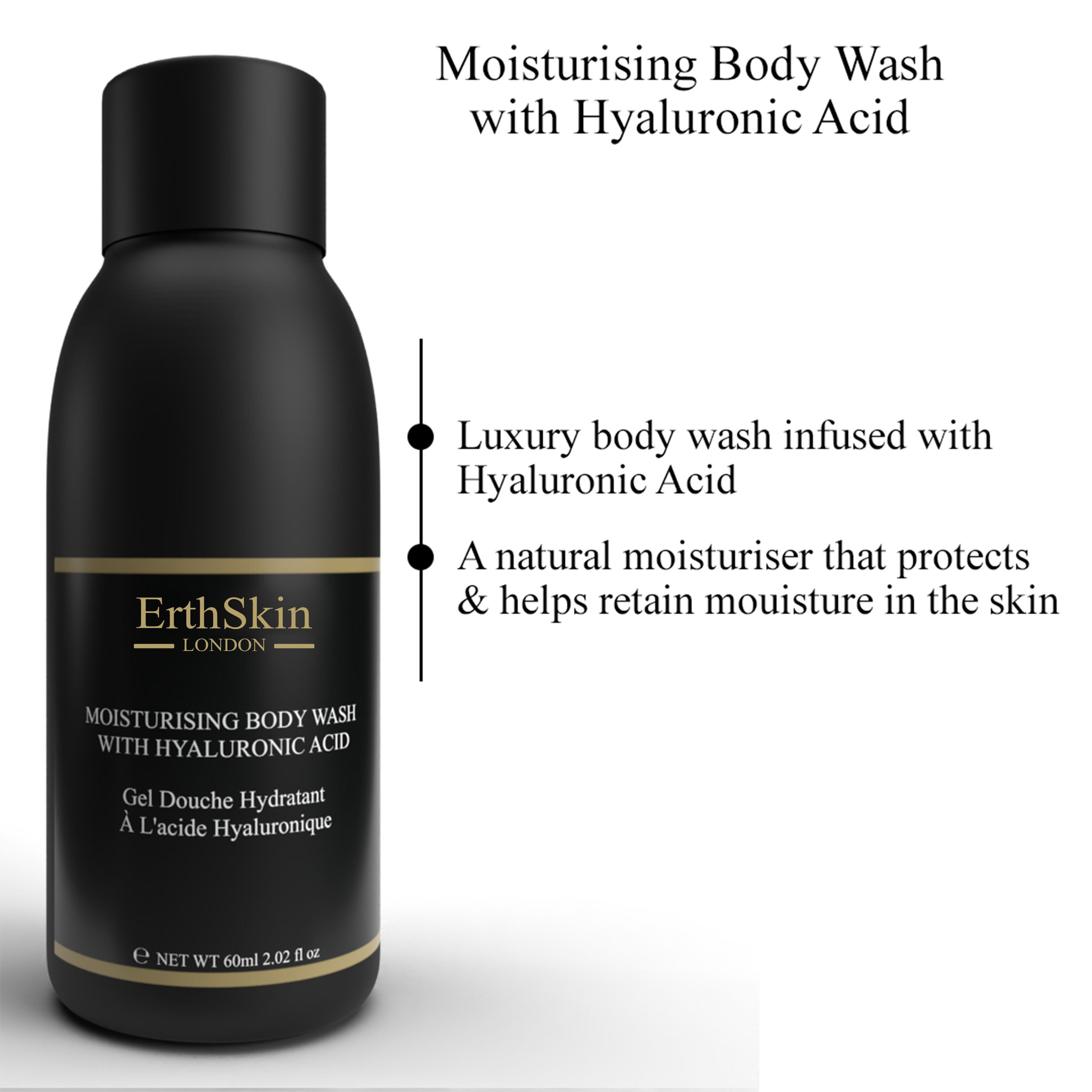 ErthSkin London Feuchtigkeitsspendendes Duschgel mit Hyaluronsäure