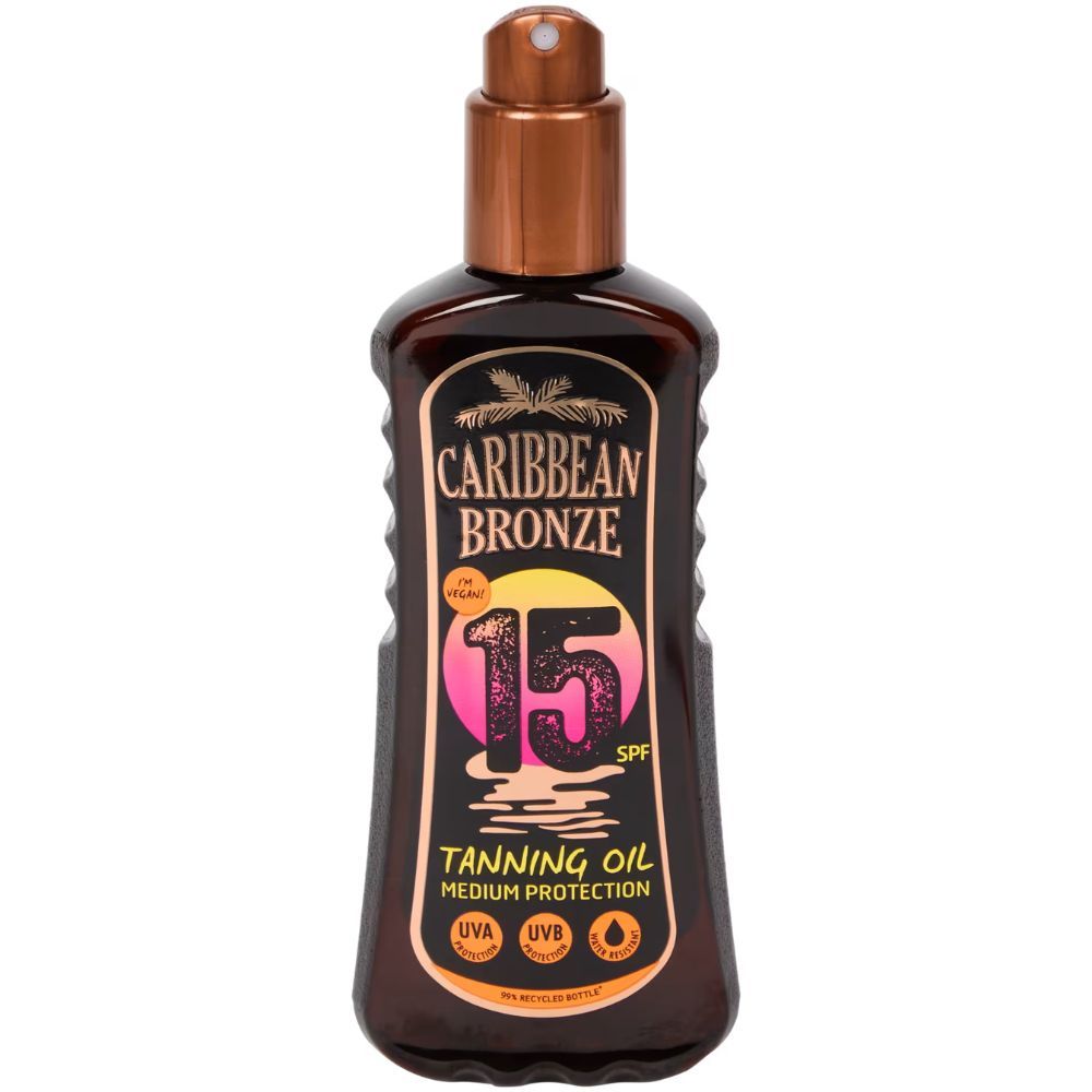 Caribbean Bronze Bräunungsöl Spray LSF 15 Medium Protection