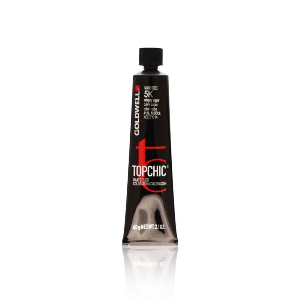 Goldwell Topchic Haarfarbe, Tube. Farbton 5K Mahagoni Kupfer. Schwarze Tube, 60g.