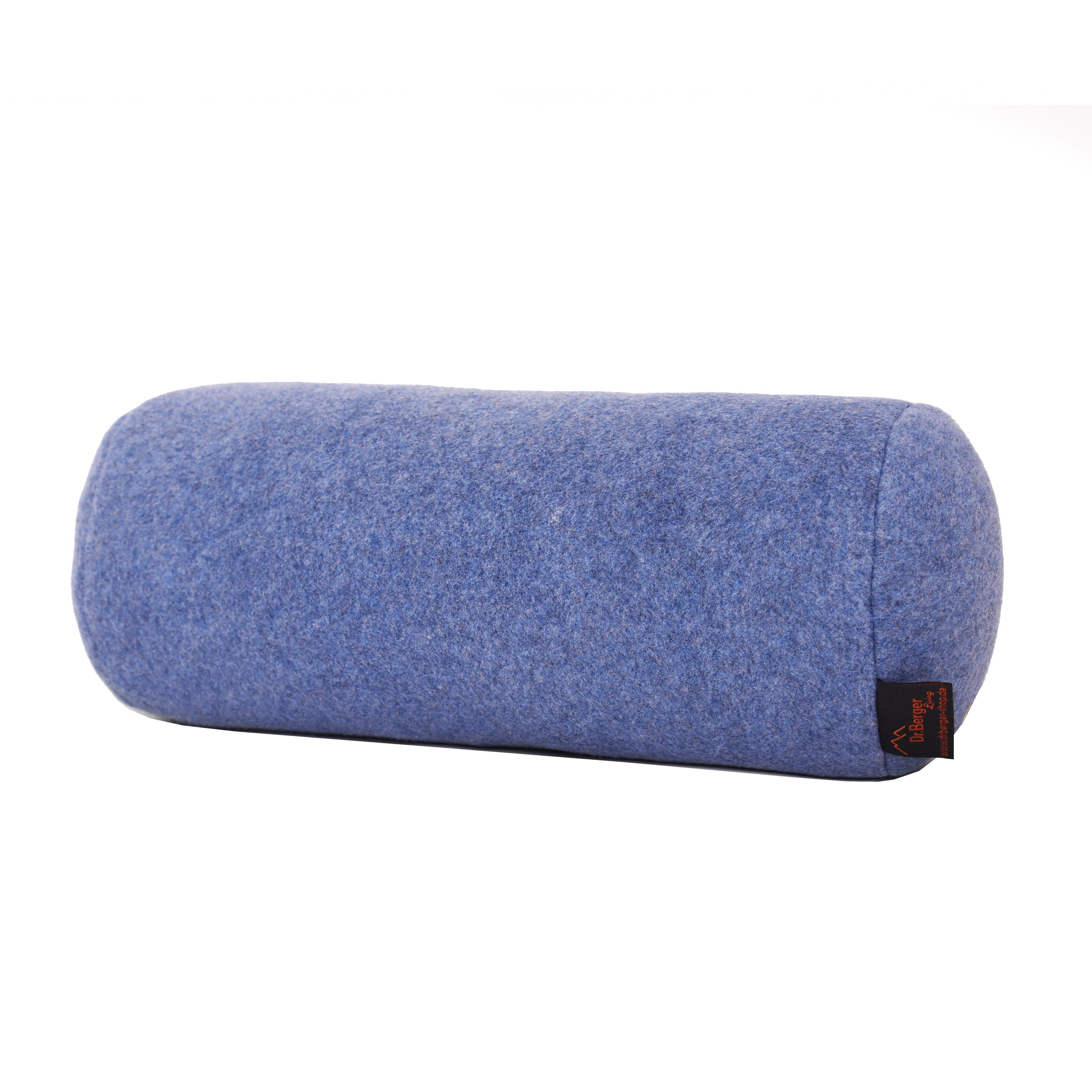 Dr. Berger Velours-Fleece Nackenrolle Blaumelange 40 x 16 cm