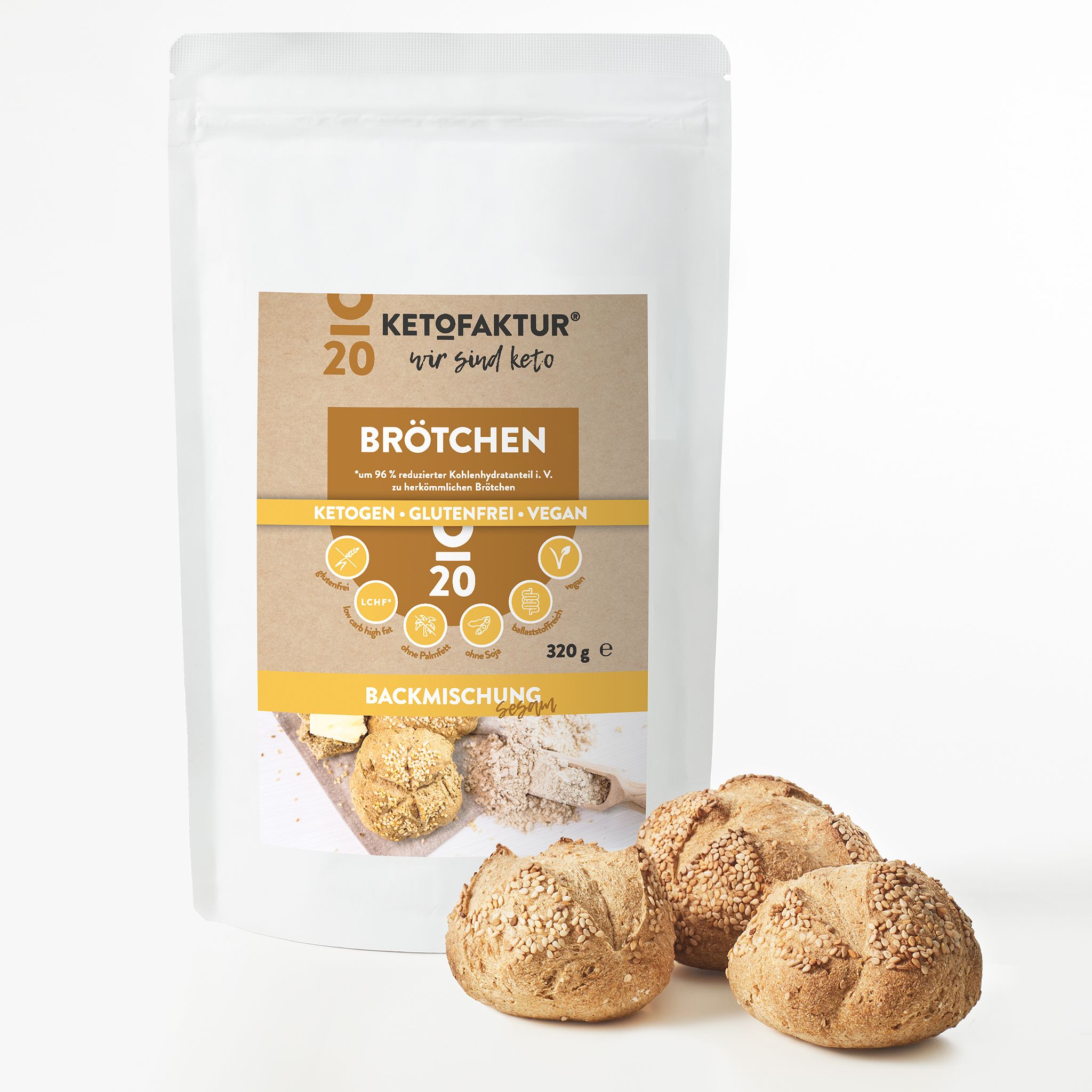 KETOFAKTUR® Backmischung Sesambrötchen