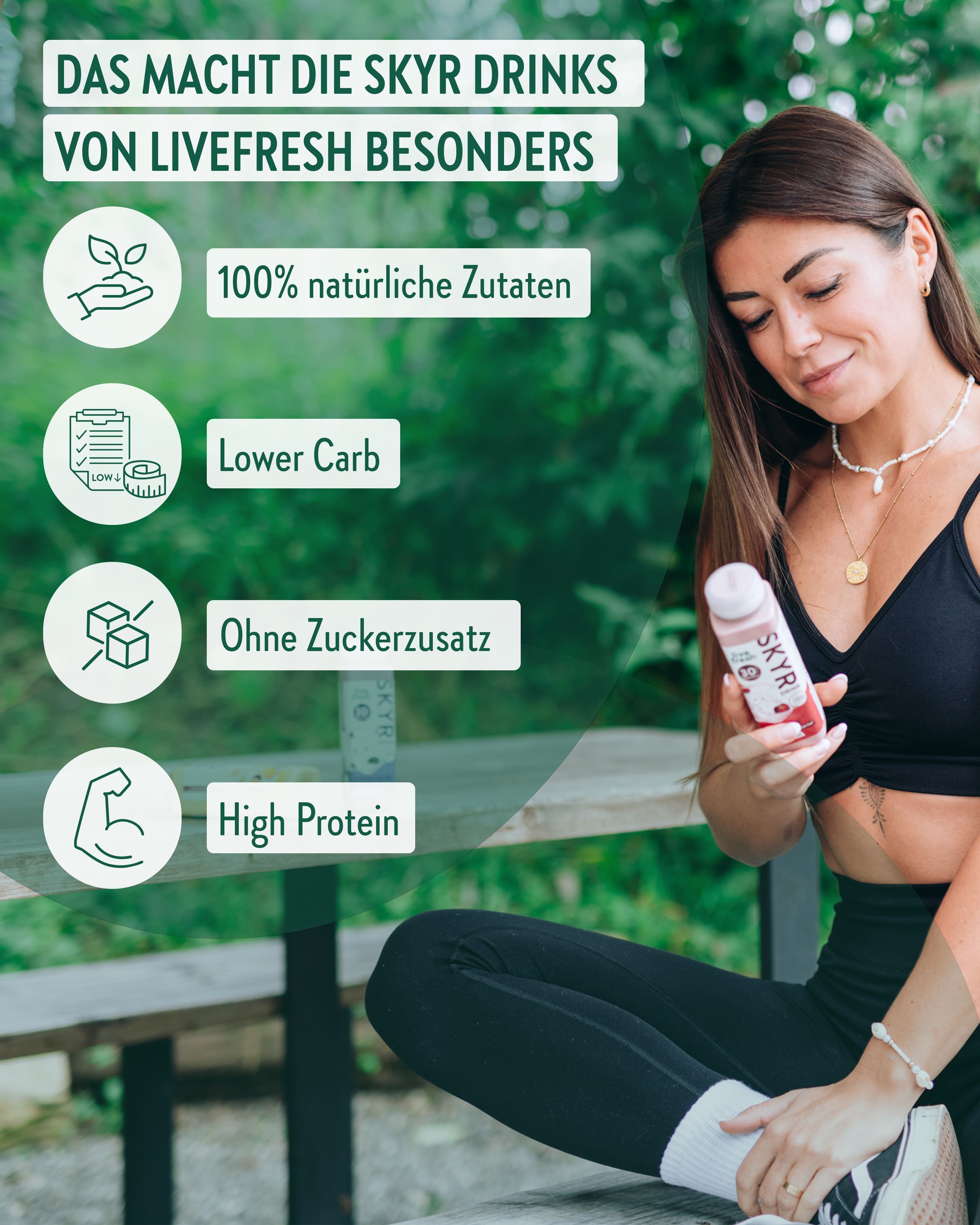 LiveFresh Skyr Protein Drinks – Probierpaket (inkl. 4,50€ Pfand)