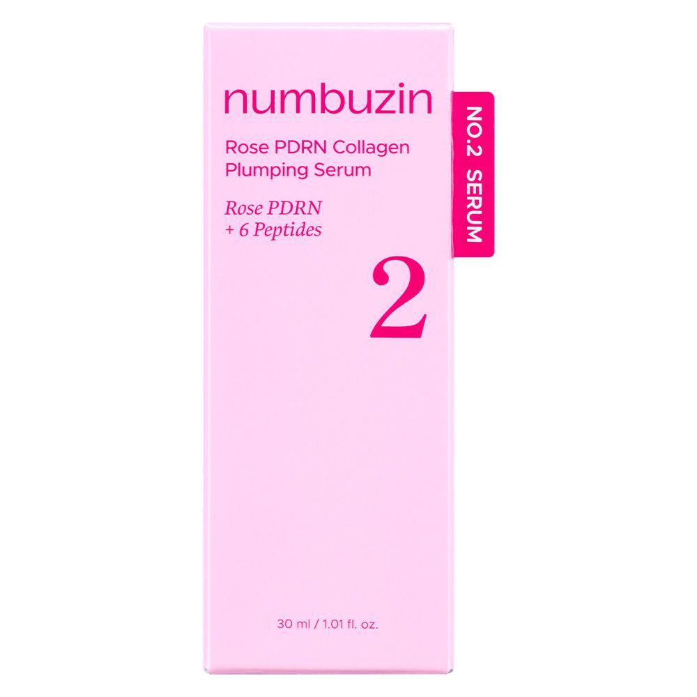 Verpackung des Numbuzin No.2 Rose PDRN Collagen Plumping Serums.