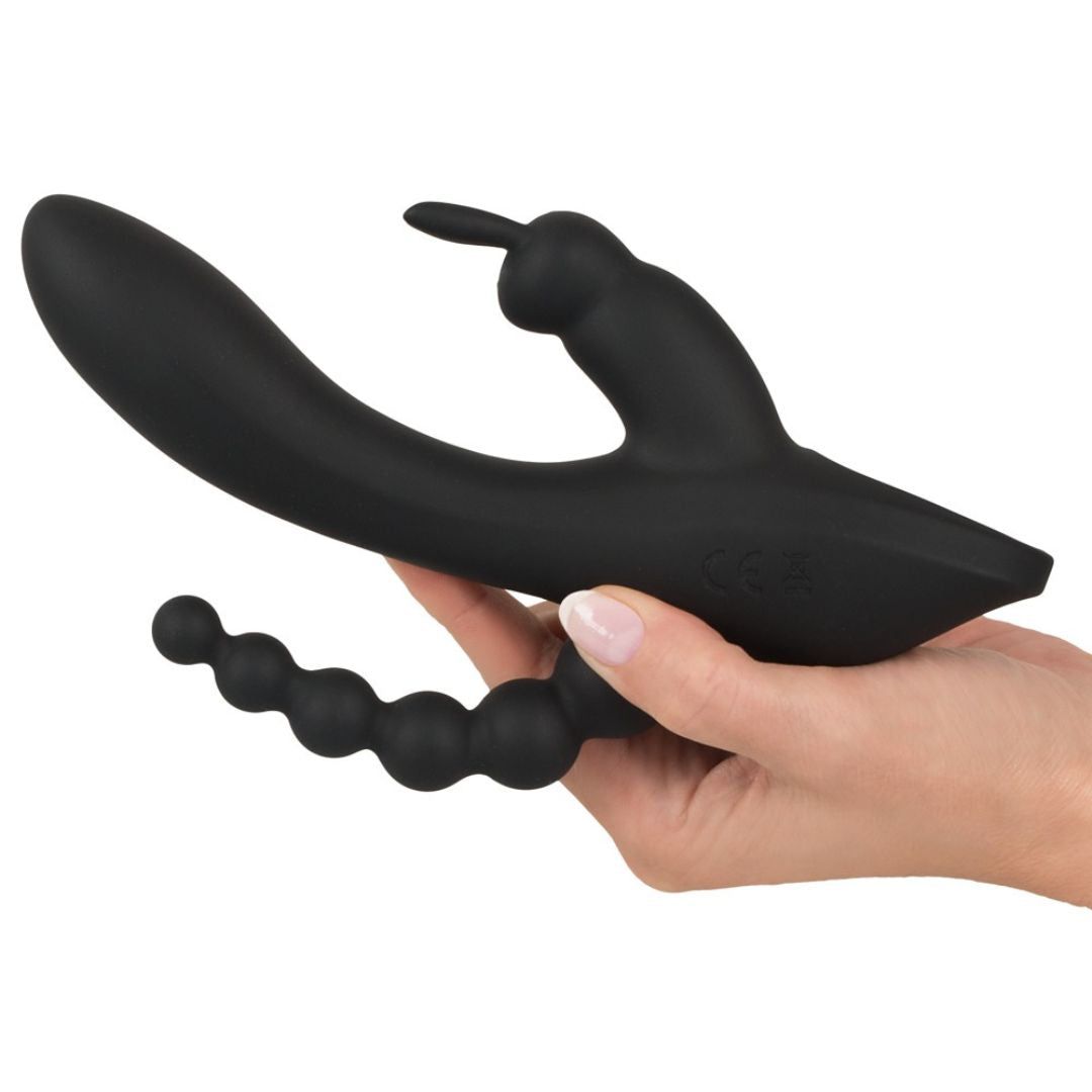 Vibrator Triple G-Spot Vibrator |  7 Vibrationsmodi, mit Klitoris- und Anus-Stimulator | Sweet Smile