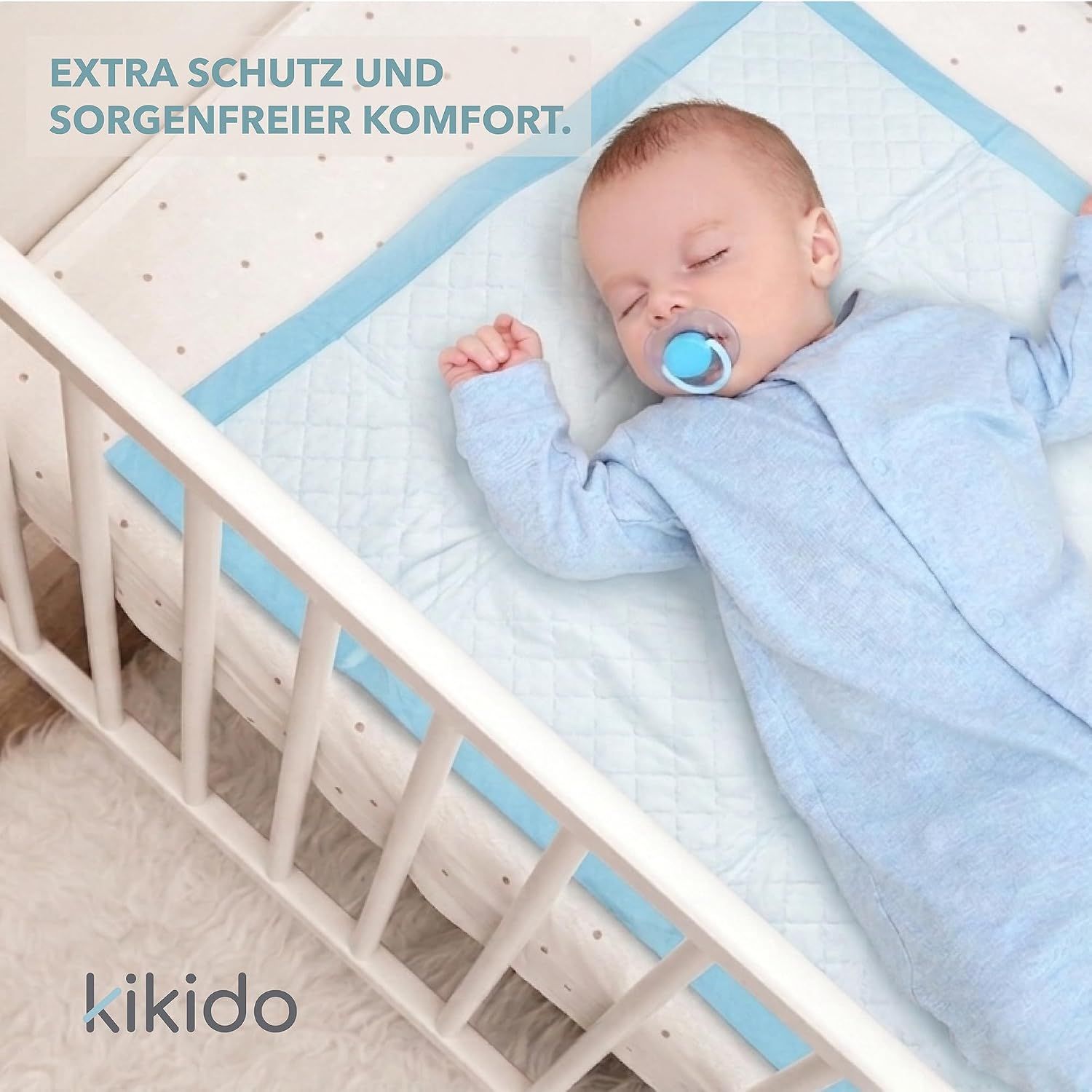 Kikido Einweg-Wickelunterlagen für Neugeborene 40x60