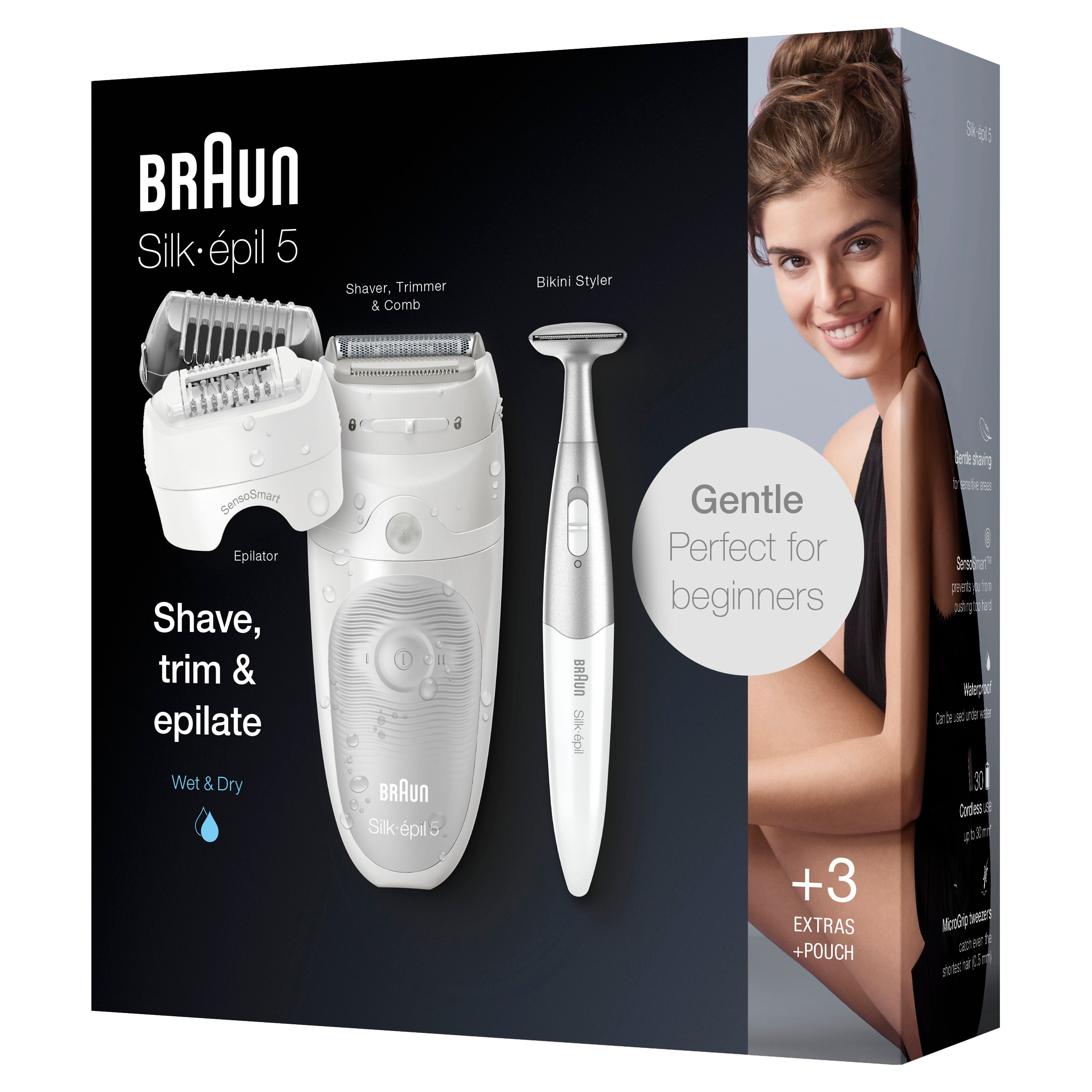 Braun - Epilierer "Silk-épil 5-805" in Silber