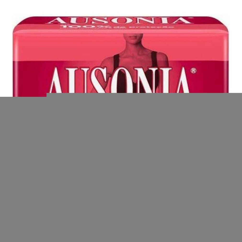 Verpackung AUSONIA Nachtbinden. Rote Verpackung mit Produktabbildung und Aufschrift 'AUSONIA' und 'Nacht'. Enthält 9 Stück.