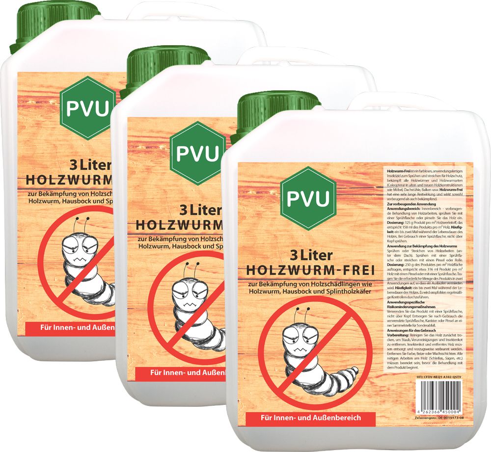 PVU Holzwurmspray zur Bekämpfung von Holwürmern und Holz Schädlingen