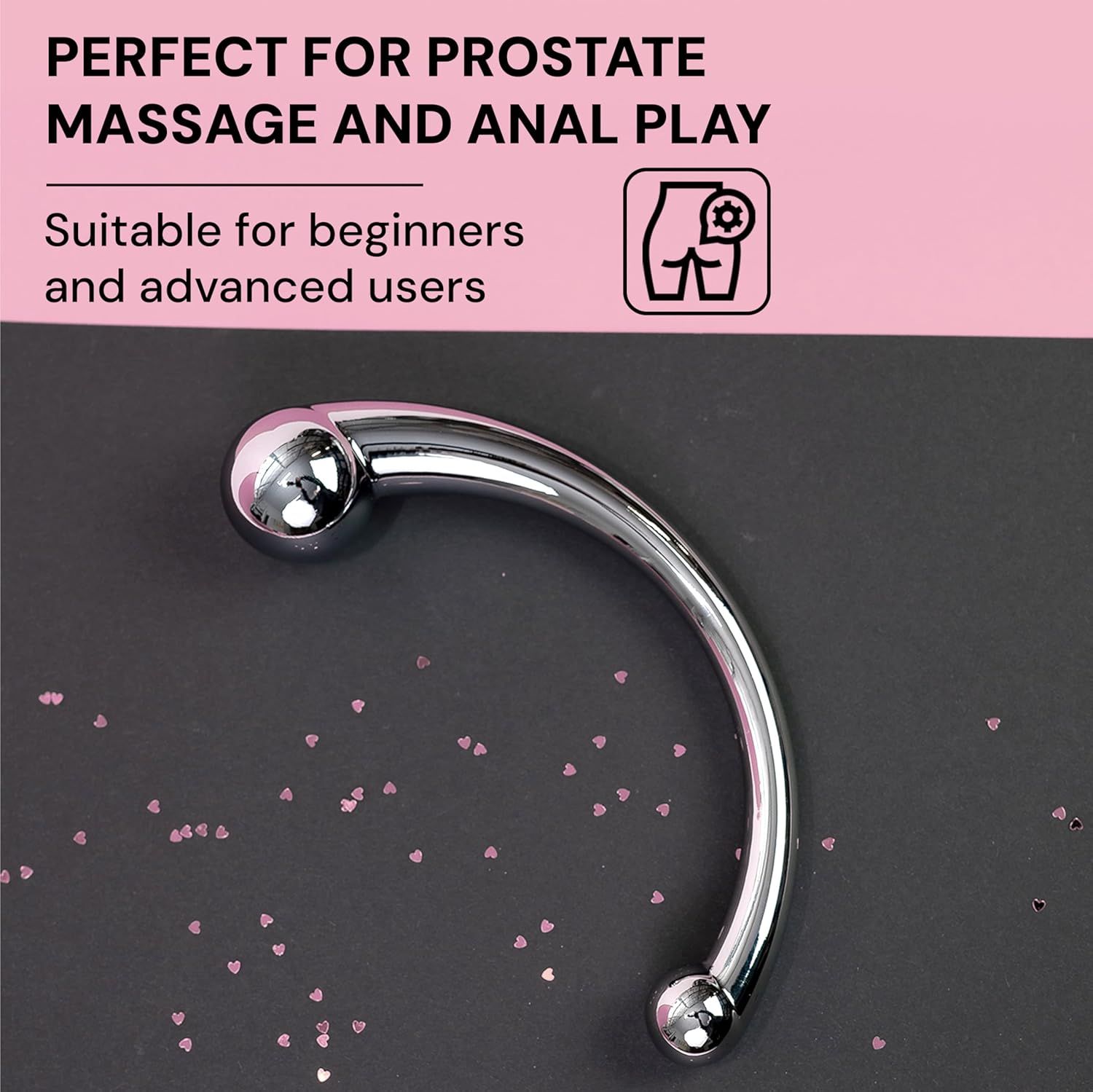 FOPS Doppeldildo Analplug metall 16cm. Prostata dildo