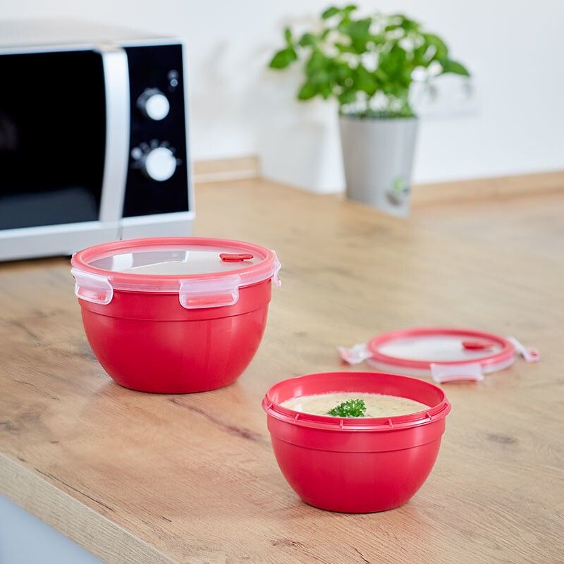 EMSA Clip&Micro Mikrowellendose 1,1 L rund Vorratsdosen