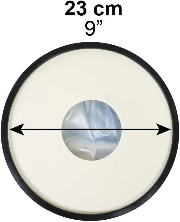 Schwarzer Ring einer Schutzhülle, 8 cm Durchmesser.