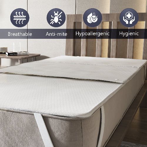 The White Stone Set mit 3 Schutzauflagen 140x75 cm Wasserdicht und Wiederverwendbar