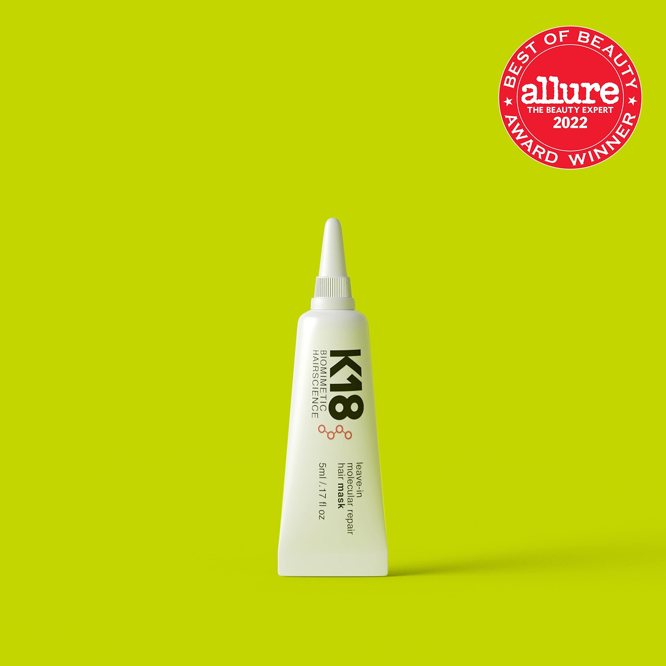 K18 Leave-In Molecular Repair Hair Mask Tube. Auszeichnung: Best of Beauty 2022.