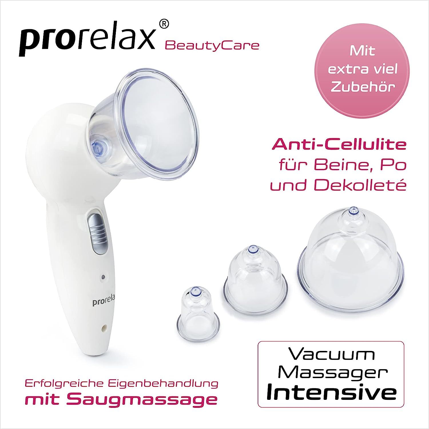 prorelax Vakuum-Massagegerät INTENSIVE | Elektrische Schröpf-Massage | Anti-Cellulite-Gerät