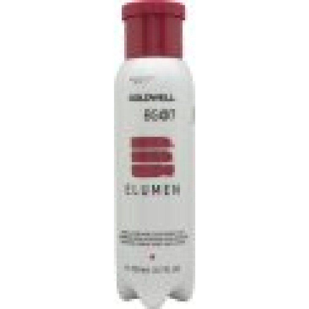Goldwell Elumen bg@7. Flasche mit rotem Deckel. Text: Long-lasting hair color. 200ml/6.7 fl.oz.