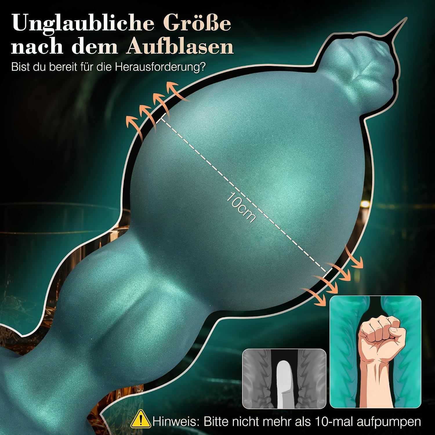 Laphwing Aufblasbarer Analplug mit Sprühfunktion und Drehverschluss