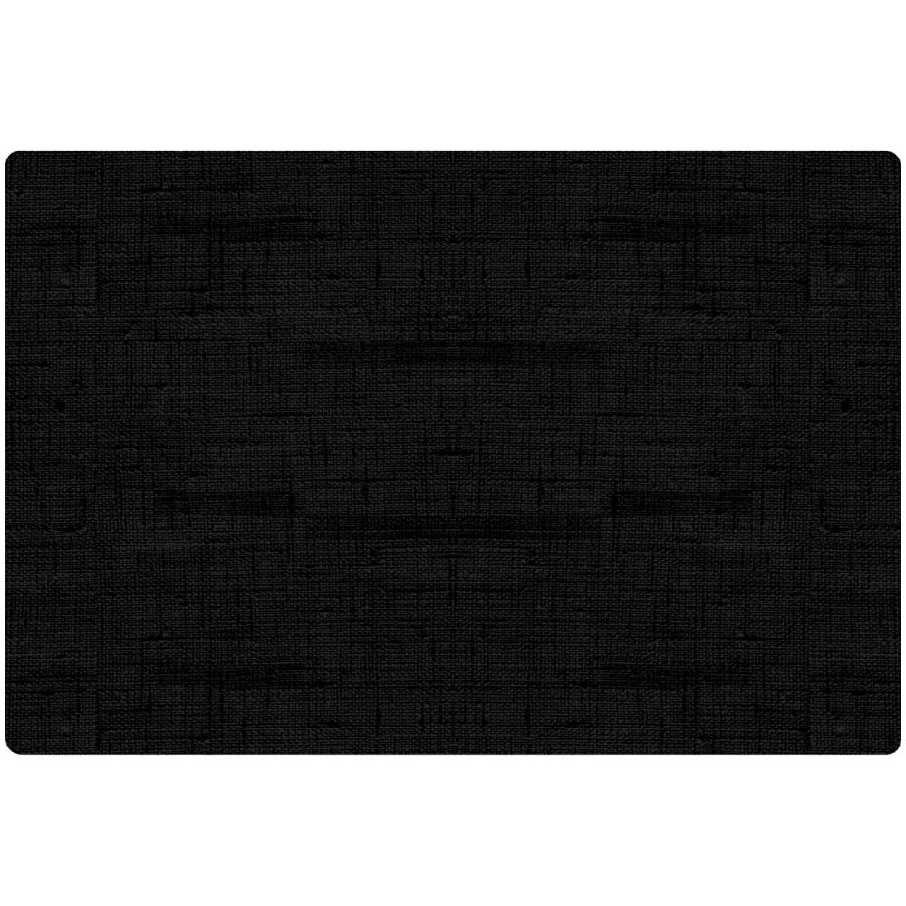 Schwarzes Silikon-Tischset mit feiner Textur.