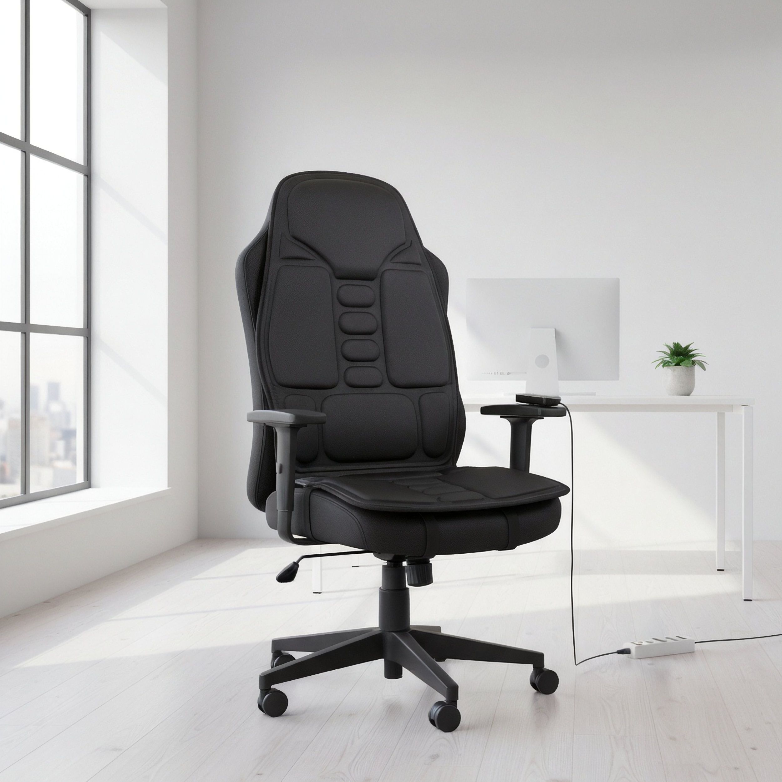 Beheizter Massagesitz für Rücken & Lendenbereich – Entspannender Massageaufsatz für Zuhause & Büro