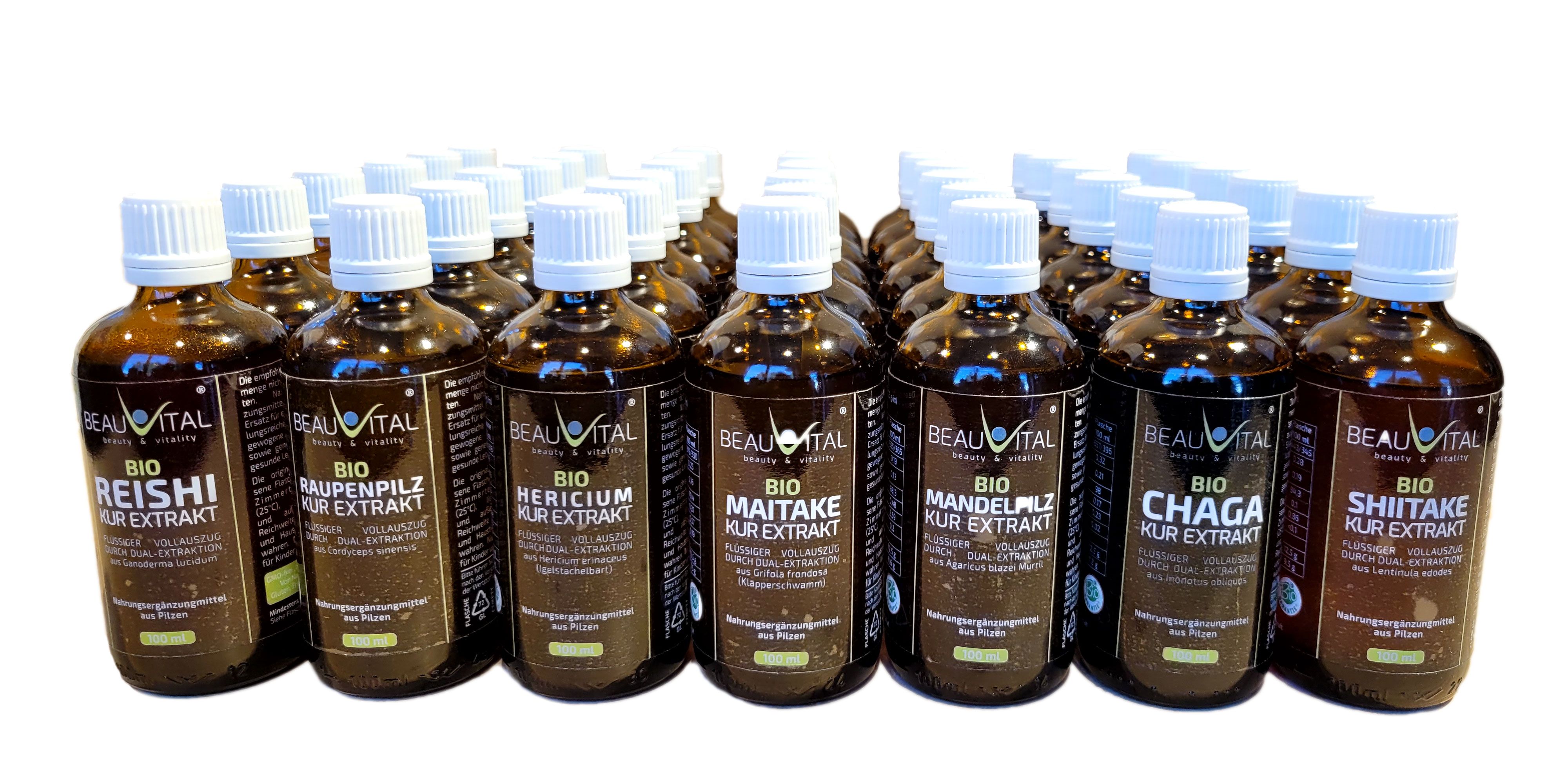 BEAUVITAL® Bio Maitake Kurextrakt | Flüssiger Vollauszug durch Dual-Extraktion