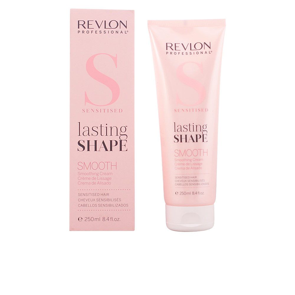 Rosa Tube und Schachtel. Aufschrift: Revlon Professional, Sensitised, Lasting Shape, Smooth. 250ml.