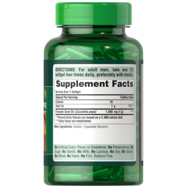 Puritan's Pride Kürbiskernöl 1000 mg mit schneller Freisetzung