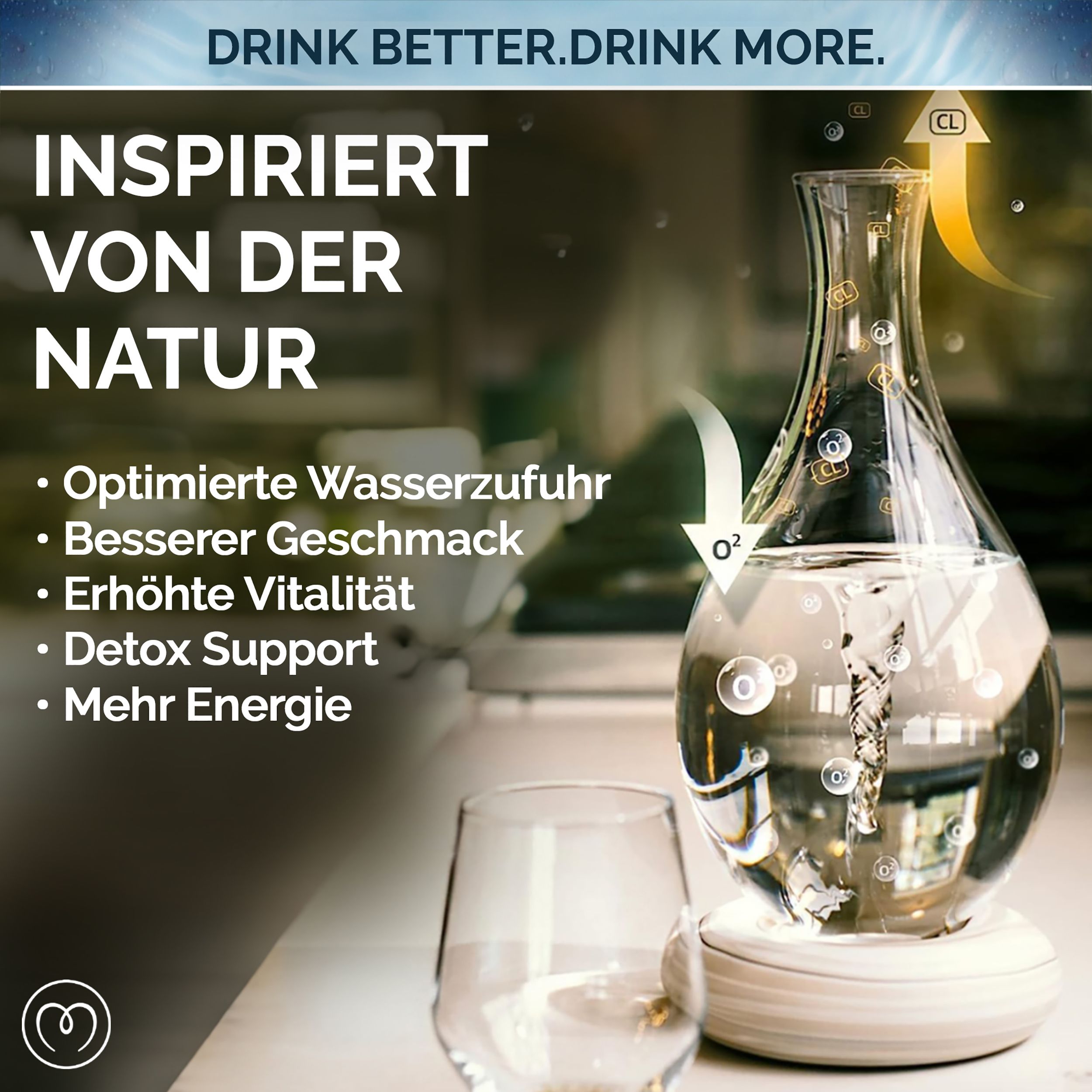 MAYU Water Swirl - Wasserkaraffe mit Wirbelbewegung