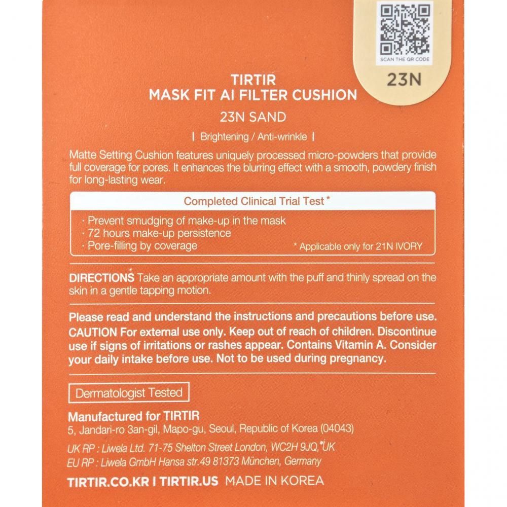 TIRTIR Mask Fit Ai Filter Cushion – glättende Cushion-Foundation