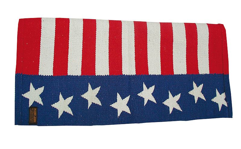 AMKA Stars & Stripes Westerndecke mit rotem, weißem und blauem Muster. Sterne und Streifen.