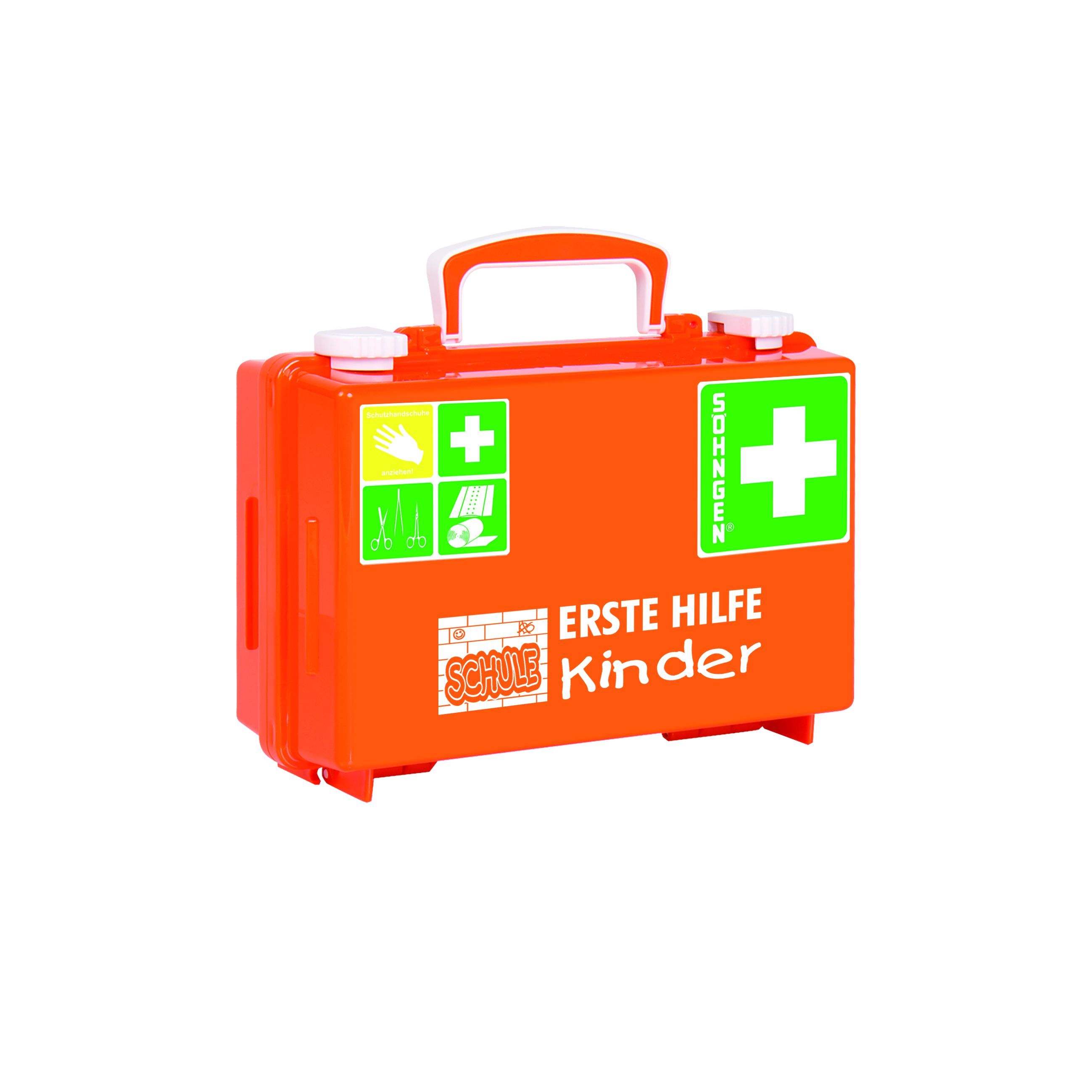 Söhngen Erste-Hilfe Koffer Quick-CD Kombi Schule orange Notfall-Koffer Kinder
