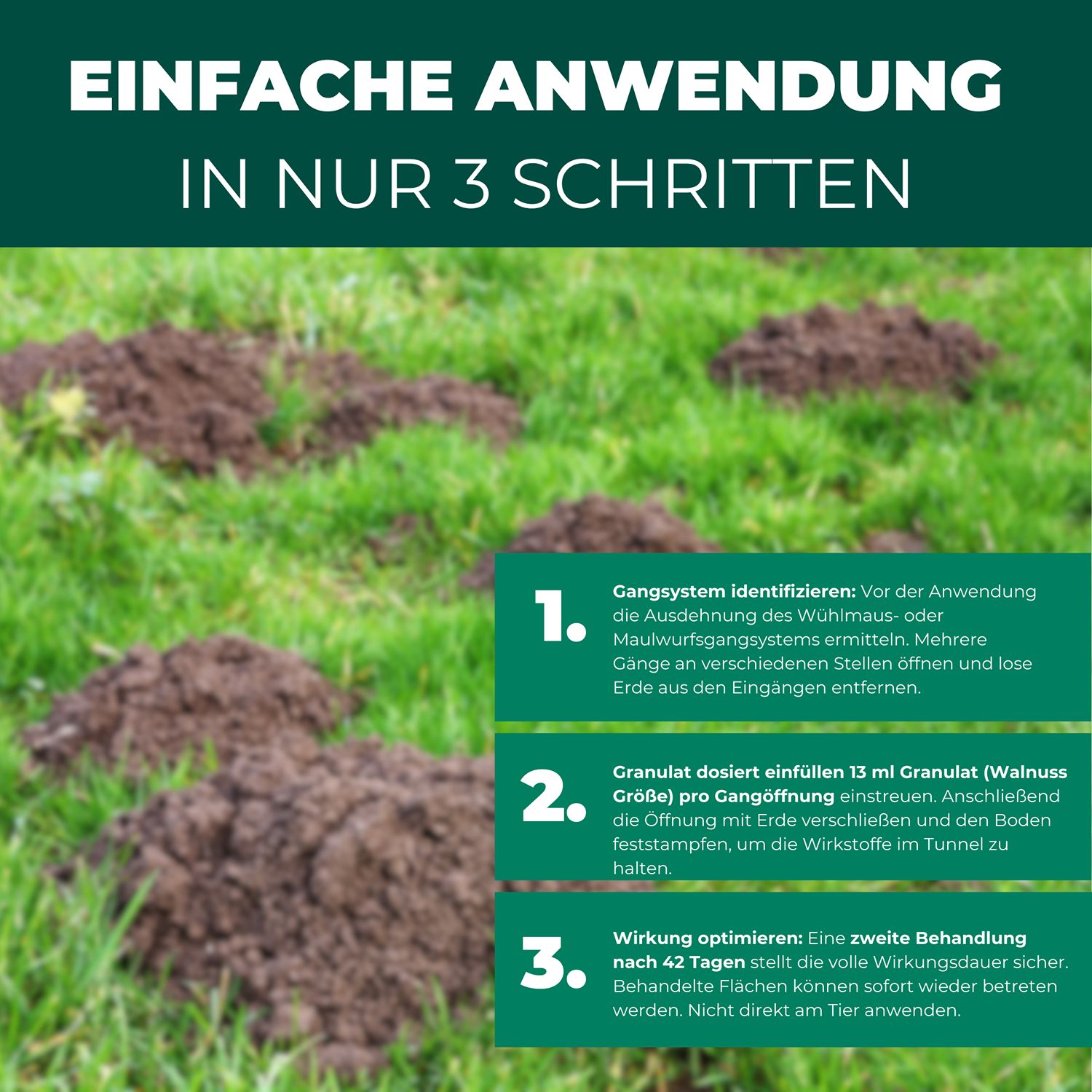 SILBERKRAFT Maulwurf und Wühlmaus Vertreiber
