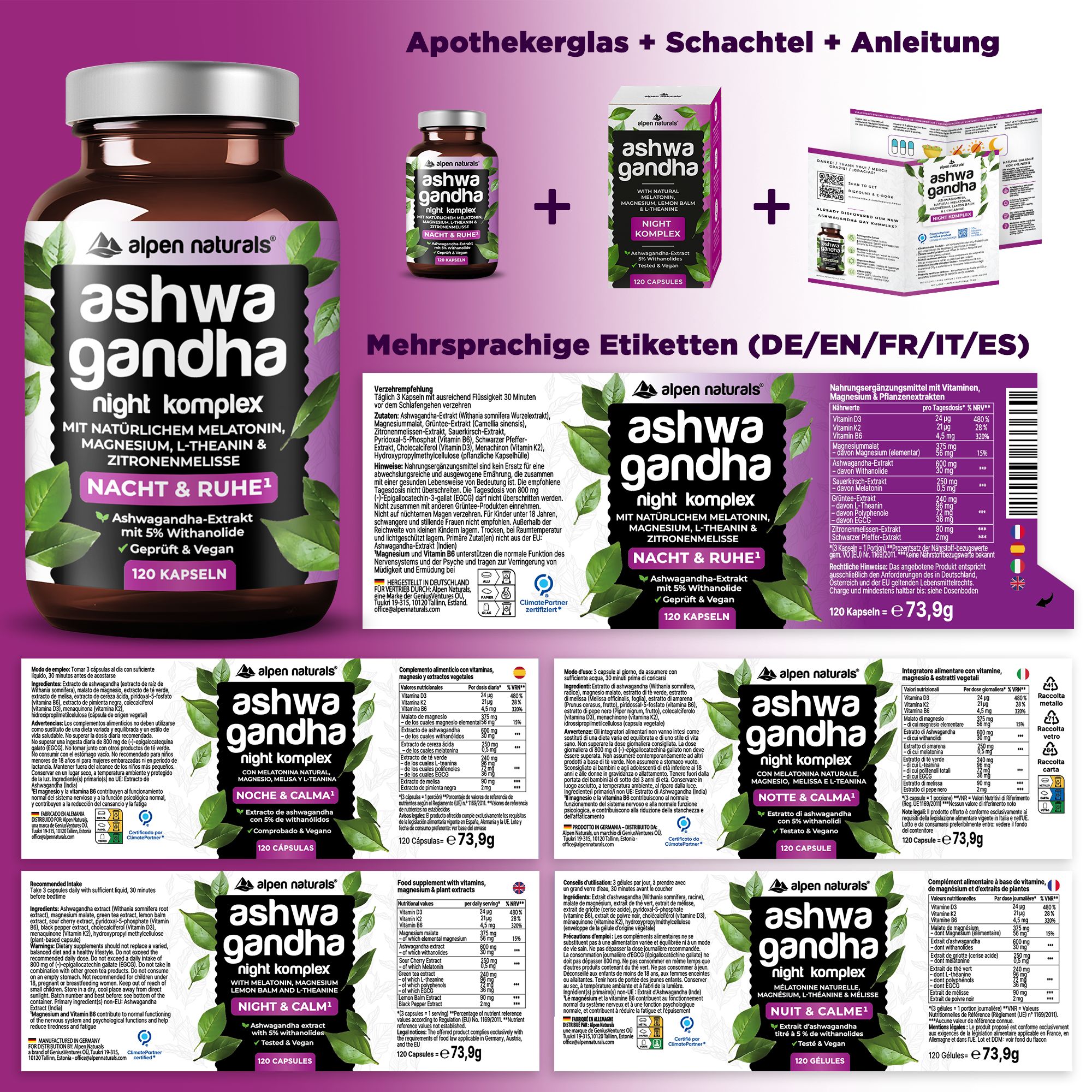 Alpen Naturals Ashwagandha Night Komplex