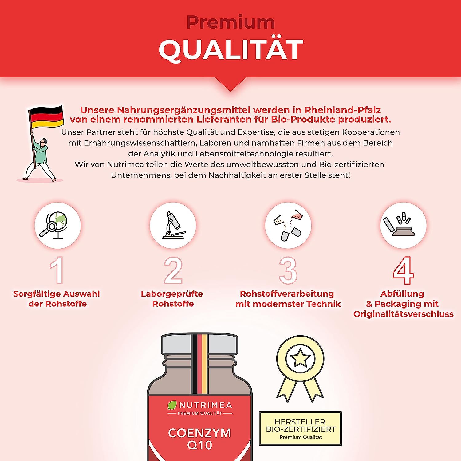 Nutrimea PREMIUM COENZYM Q10 Hochdosiert | Vegane