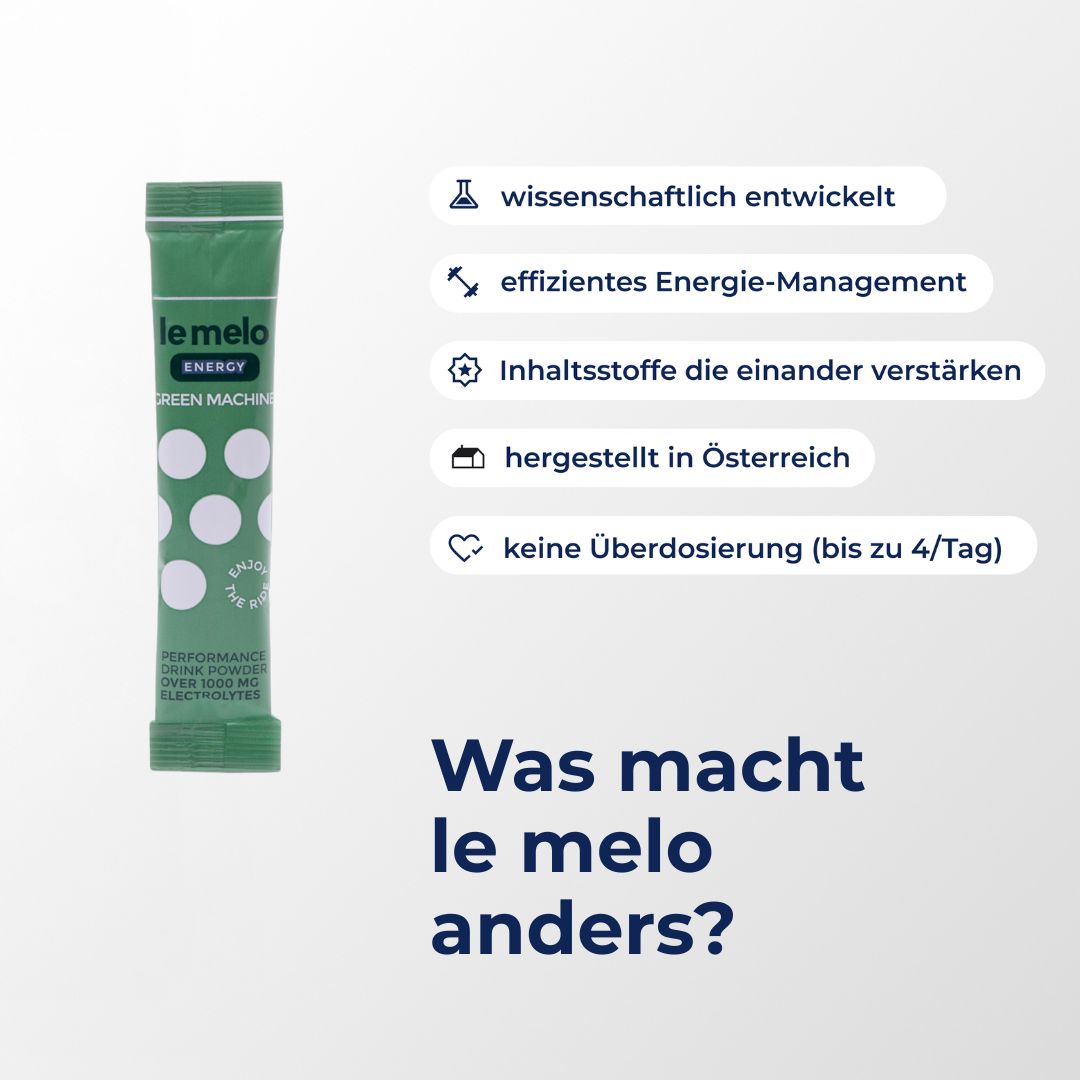 le melo GREEN MACHINE - funktionale Hydration mit Koffein