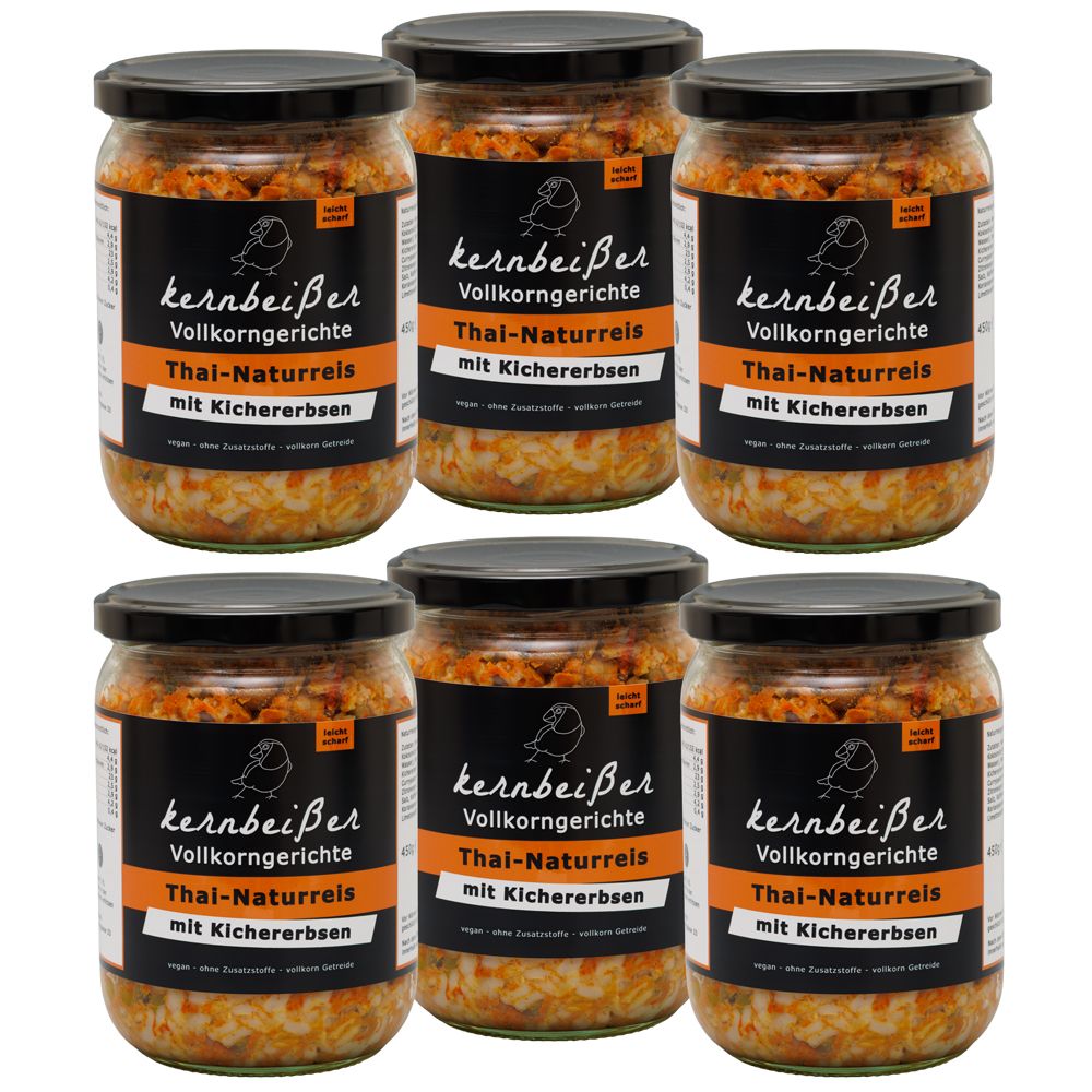 Kernbeißer Vollkorngerichte: Thai-Naturreis mit Kichererbsen