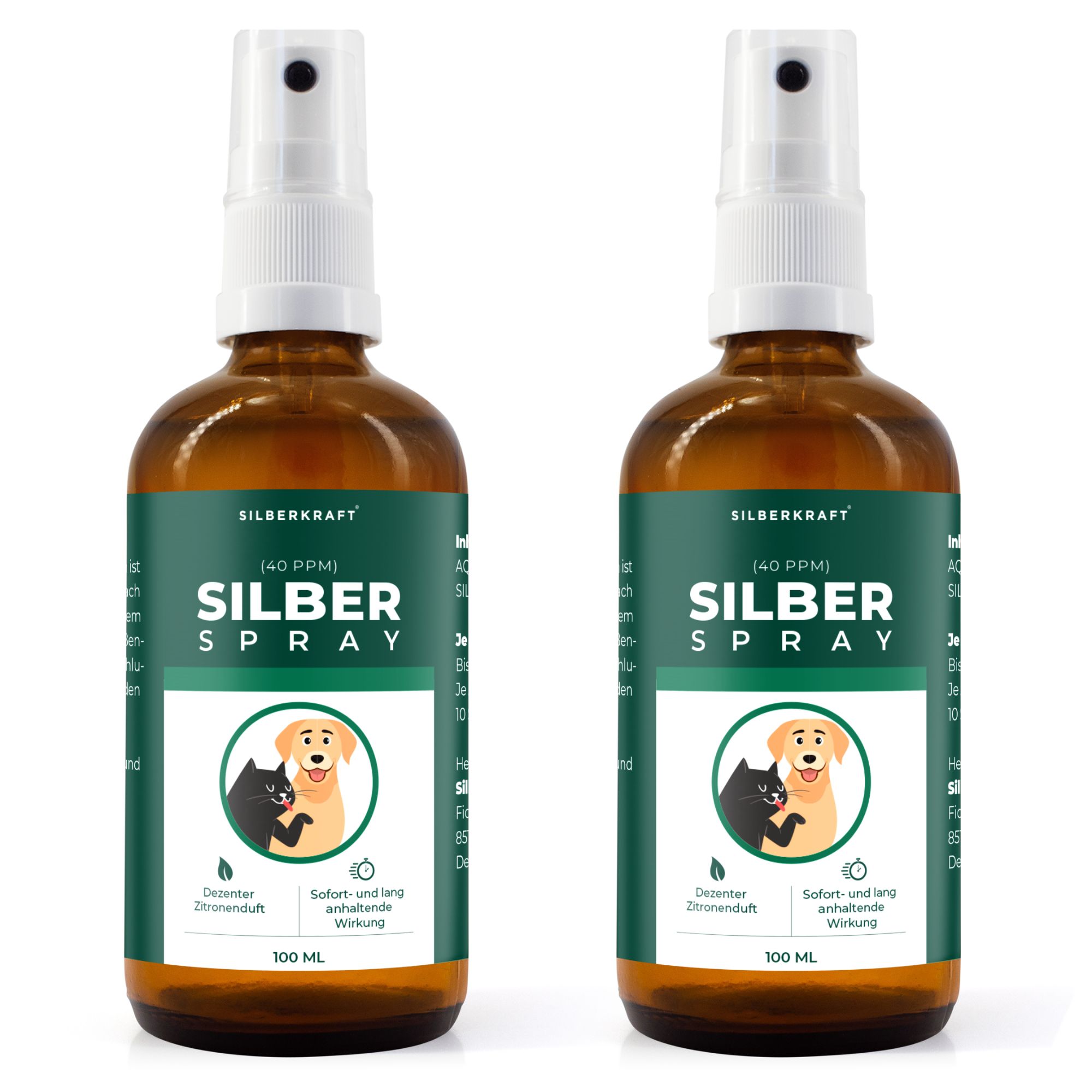 SILBERKRAFT Kolloidales Silberspray für Haustiere