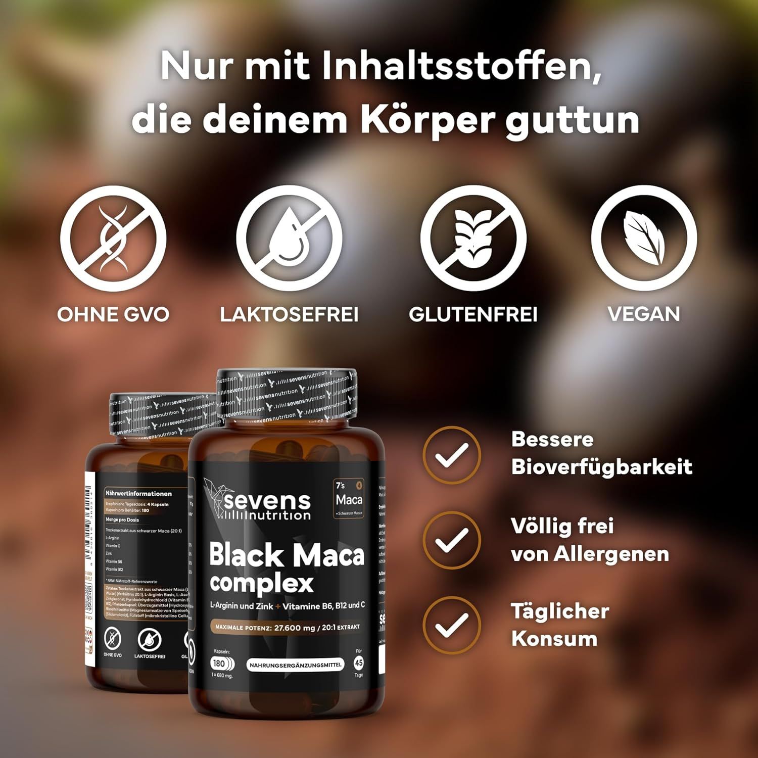 SEVENS NUTRITION Maca Kapseln