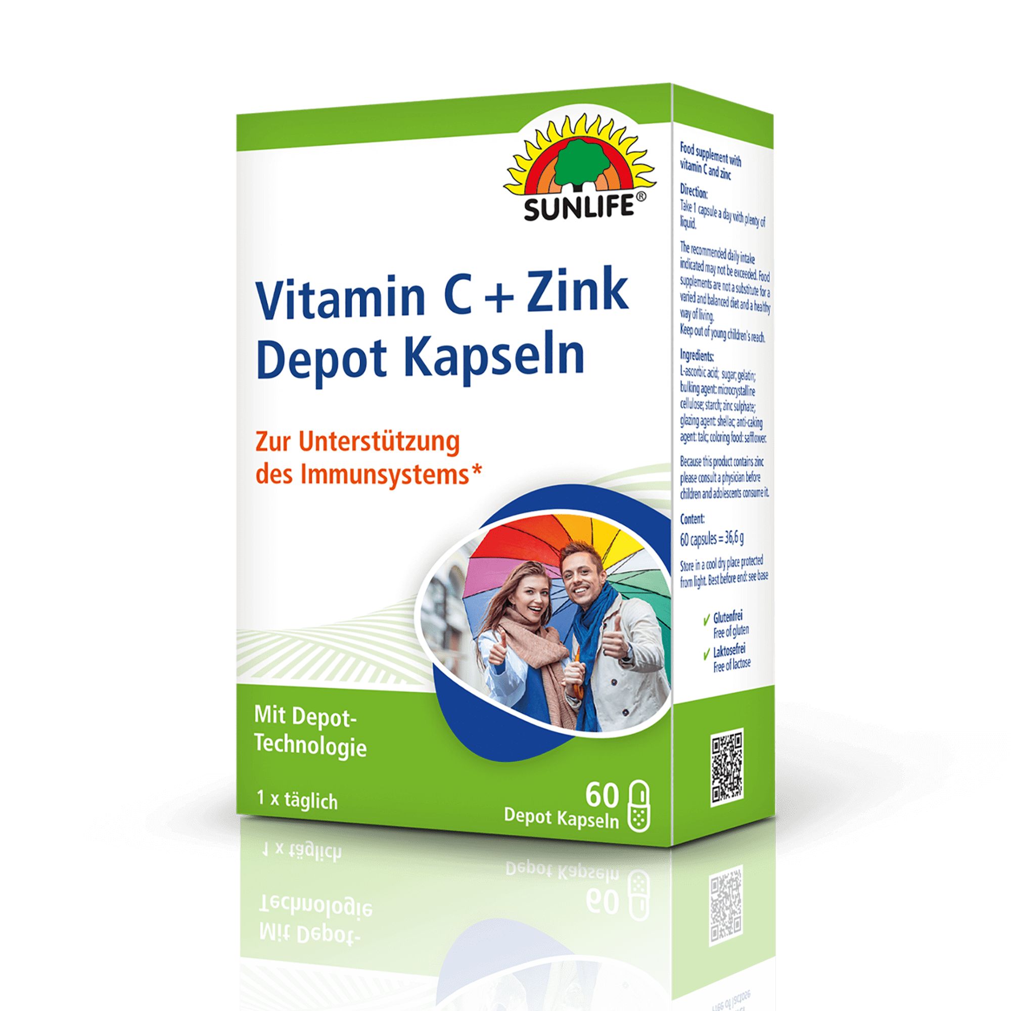 Sunlife Vitamin C + Zink Depot Kapseln
