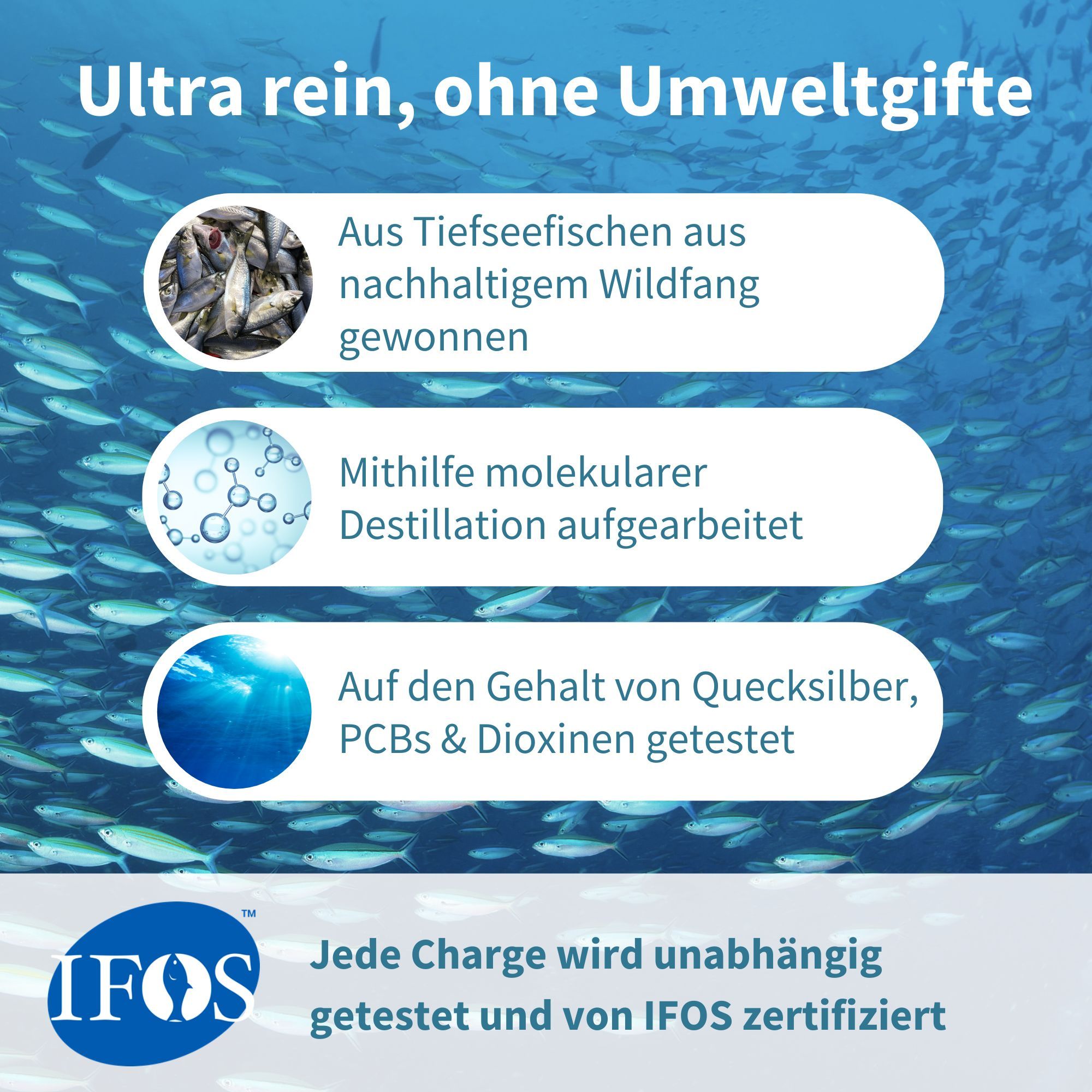 Igennus Pharmepa COMPLETE: Ultra rein, aus nachhaltigem Wildfang, molekular destilliert, IFOS zertifiziert.